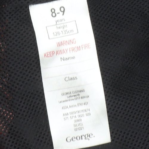 George Boys Black Grey Camouflage Hooded Windbreaker Jacket 8-9 Years