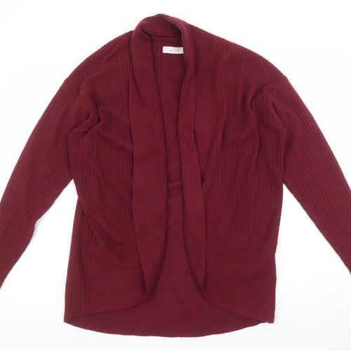Marks and Spencer Women Red Size 14 Long Sleeve Knit Cardigan