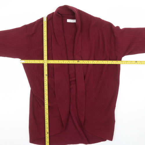 Marks and Spencer Women Red Size 14 Long Sleeve Knit Cardigan