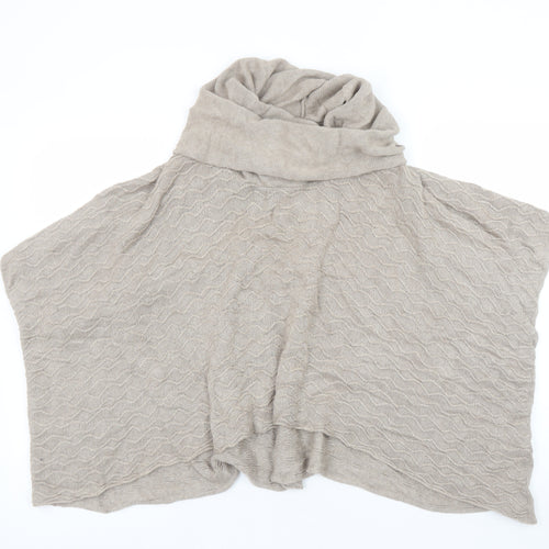 Marks and Spencer Women’s Beige Cotton Viscose Knit Cape Jumper Medium