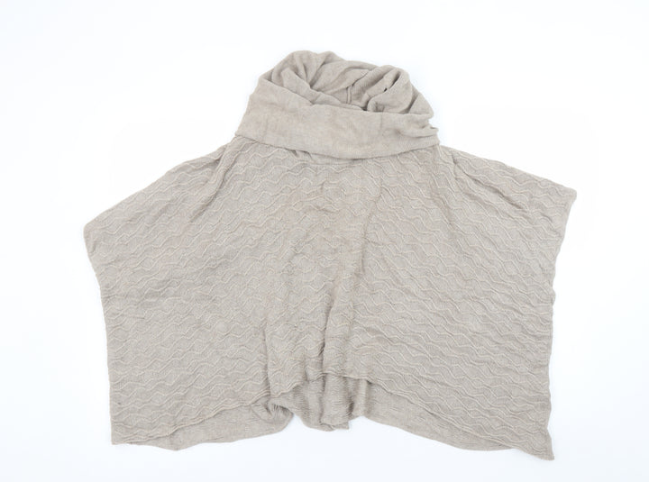 Marks and Spencer Women’s Beige Cotton Viscose Knit Cape Jumper Medium