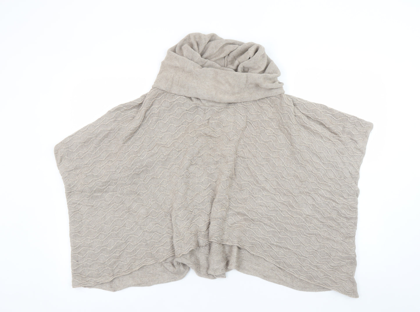 Marks and Spencer Women’s Beige Cotton Viscose Knit Cape Jumper Medium