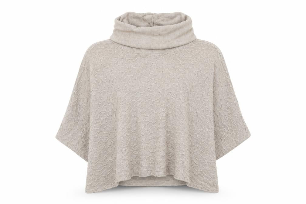 Marks and Spencer Women’s Beige Cotton Viscose Knit Cape Jumper Medium