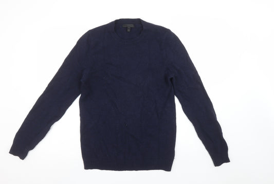 ASOS Men's Blue Lambswool Crew Neck Jumper XS Long Sleeve