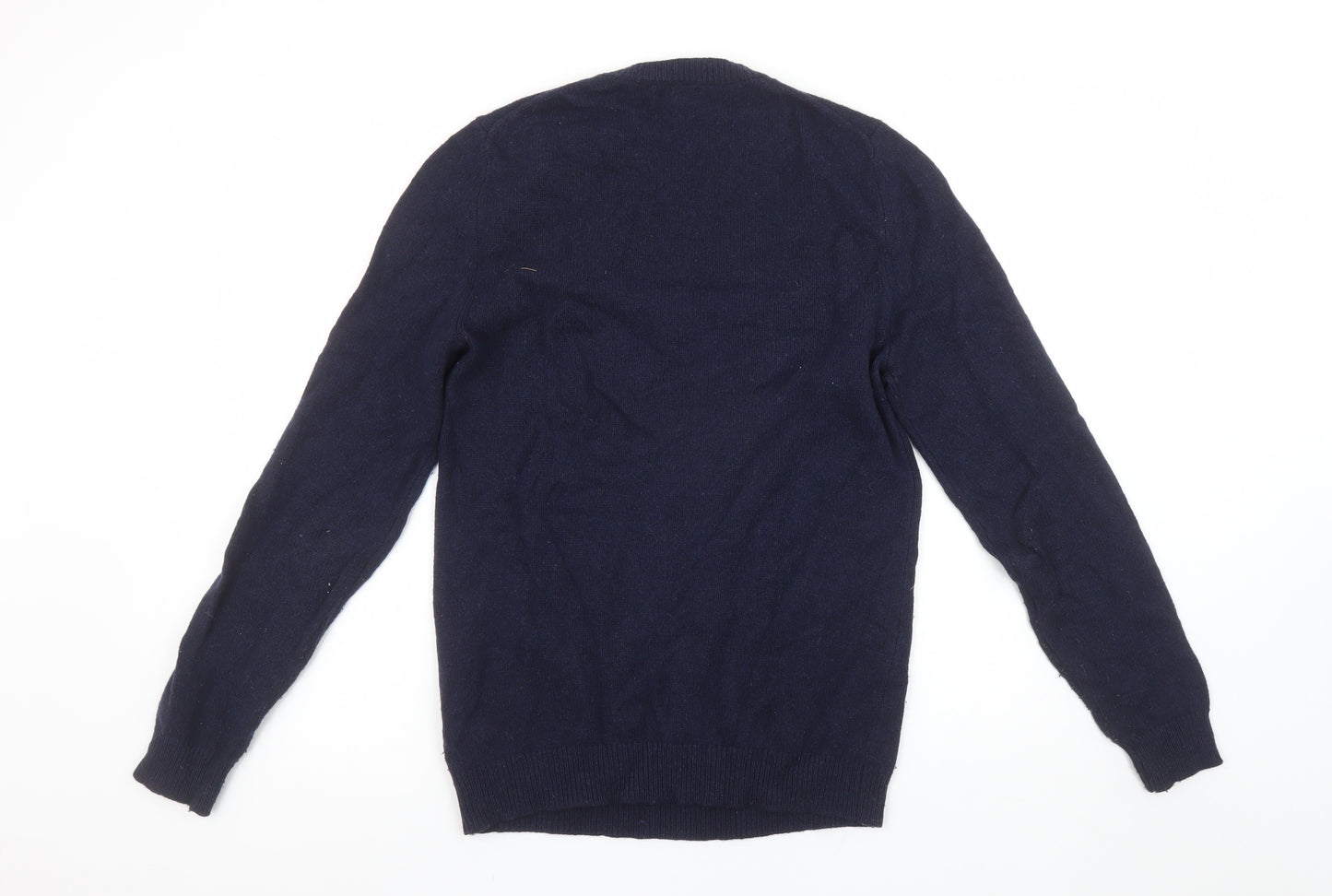 ASOS Men's Blue Lambswool Crew Neck Jumper XS Long Sleeve