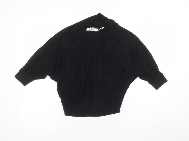 Calico Women’s Black Knit Shrug Cardigan M Dolman Sleeve
