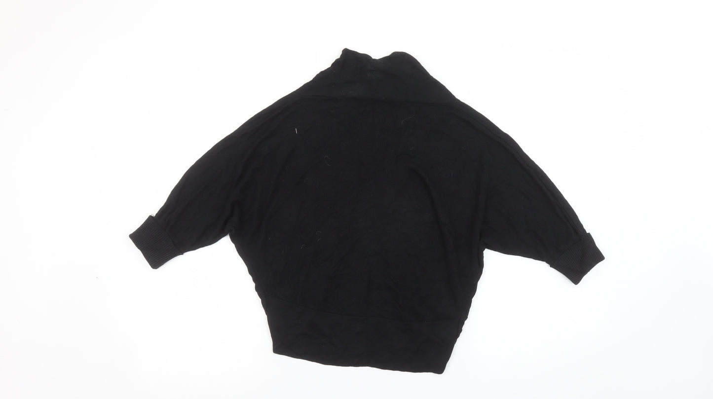 Calico Women’s Black Knit Shrug Cardigan M Dolman Sleeve