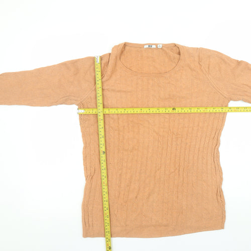 Uniqlo Women’s Beige XL Cable-Knit Pullover Jumper