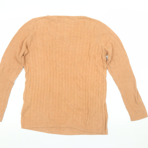 Uniqlo Women’s Beige XL Cable-Knit Pullover Jumper