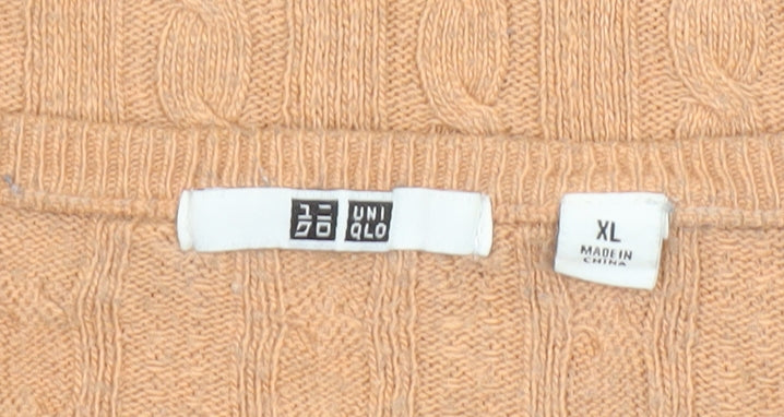 Uniqlo Women’s Beige XL Cable-Knit Pullover Jumper