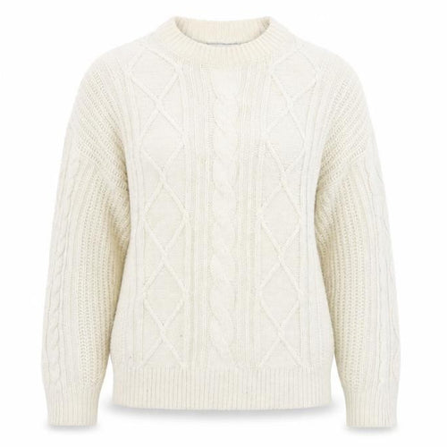 Urban Outfitters Women’s Ivory Cable-Knit Jumper M