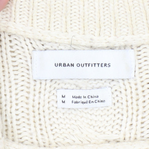 Urban Outfitters Women’s Ivory Cable-Knit Jumper M