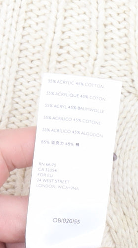 Urban Outfitters Women’s Ivory Cable-Knit Jumper M