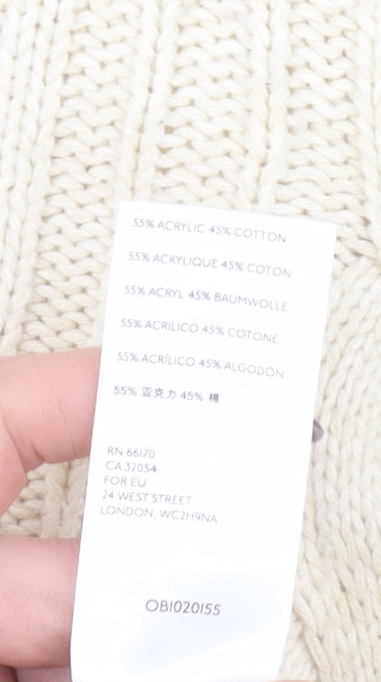 Urban Outfitters Women’s Ivory Cable-Knit Jumper M