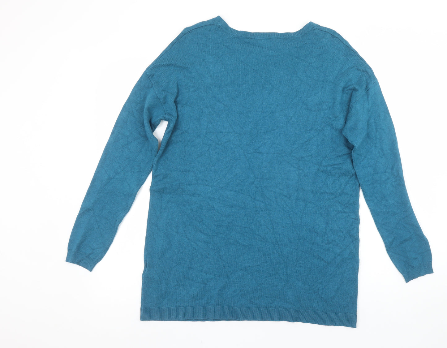 Love Knitwear Women's Blue Beaded Long Sleeve Jumper Size 12