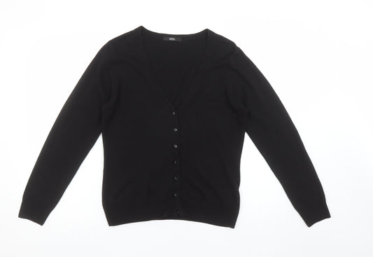 Marks & Spencer Women’s Black V-Neck Button Cardigan Size 12