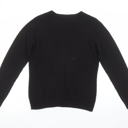 Marks & Spencer Women’s Black V-Neck Button Cardigan Size 12