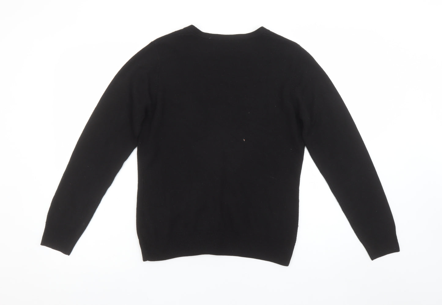 Marks & Spencer Women’s Black V-Neck Button Cardigan Size 12