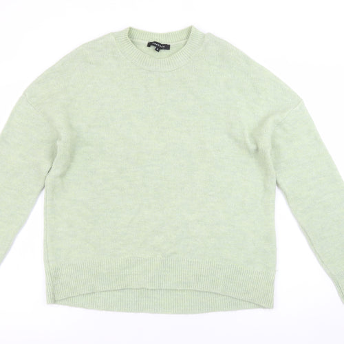 Peacocks Women’s Green Crew Neck Knit Pullover Jumper Size S