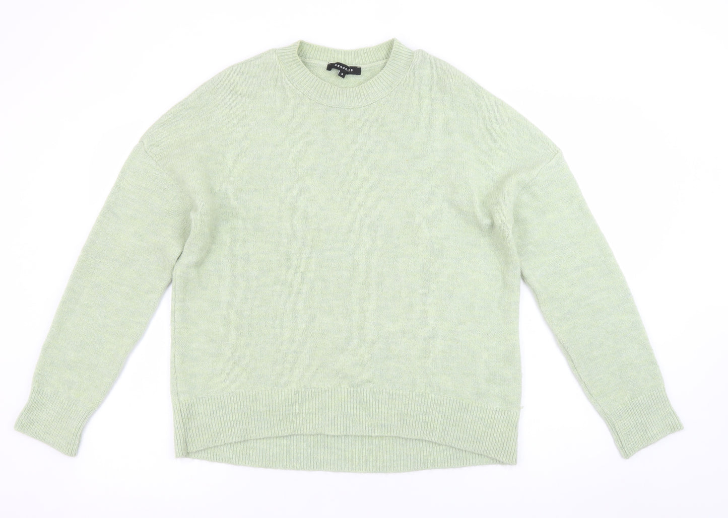 Peacocks Women’s Green Crew Neck Knit Pullover Jumper Size S