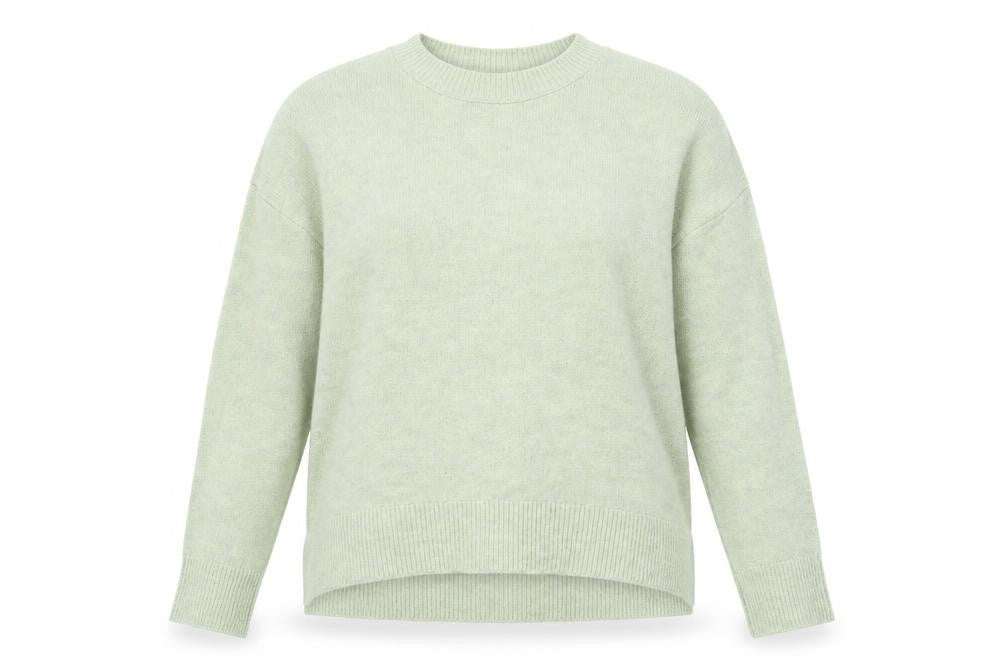 Front view of Peacocks Women’s Green Crew Neck Knit jumper, size S