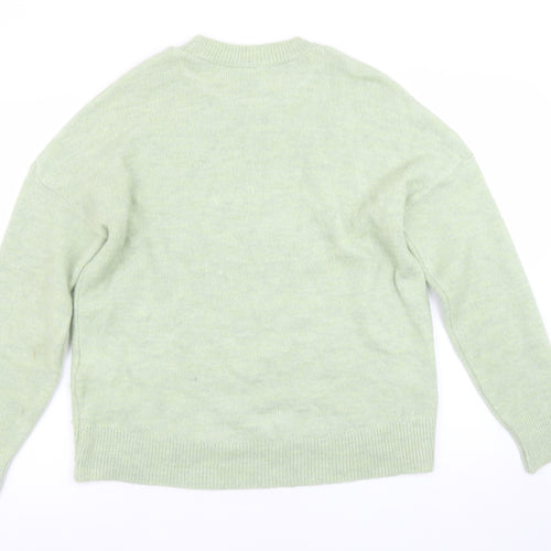 Peacocks Women’s Green Crew Neck Knit Pullover Jumper Size S