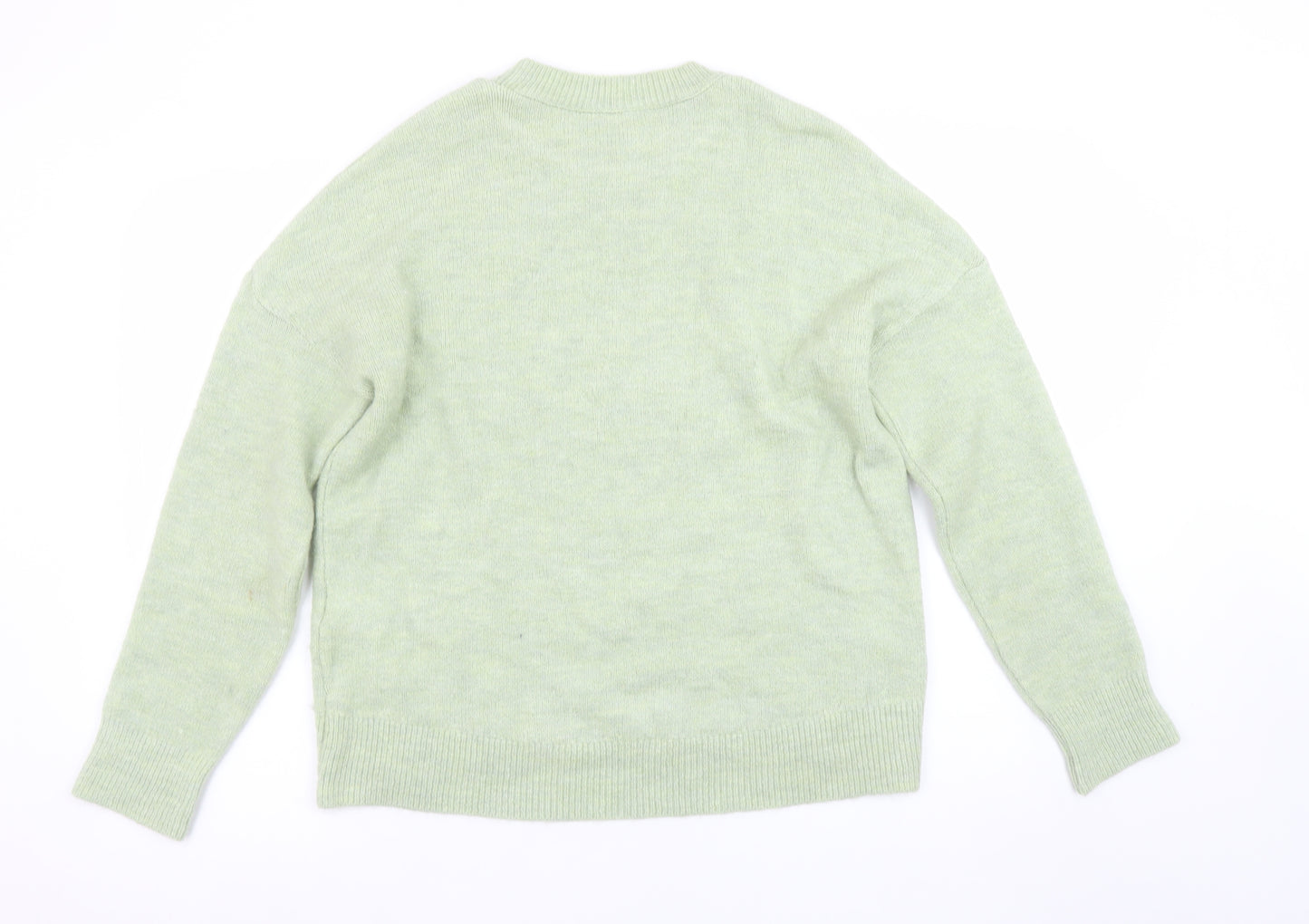 Peacocks Women’s Green Crew Neck Knit Pullover Jumper Size S