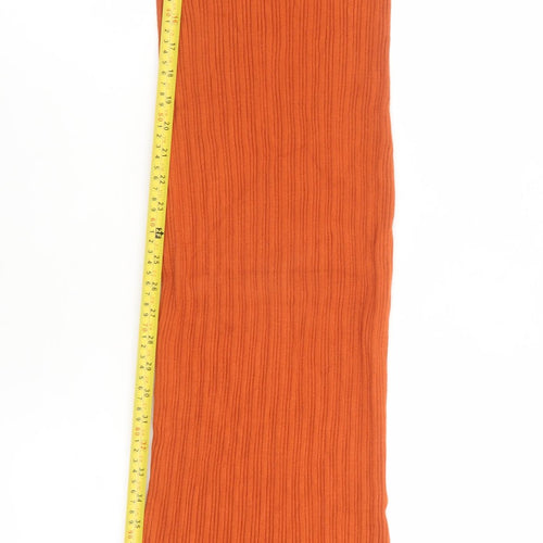 ASOS DESIGN Women’s Orange Viscose Ribbed Long Slip Dress Size 8-10