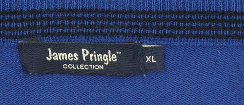 James Pringle Men’s Blue XL V-Neck Acrylic Jumper
