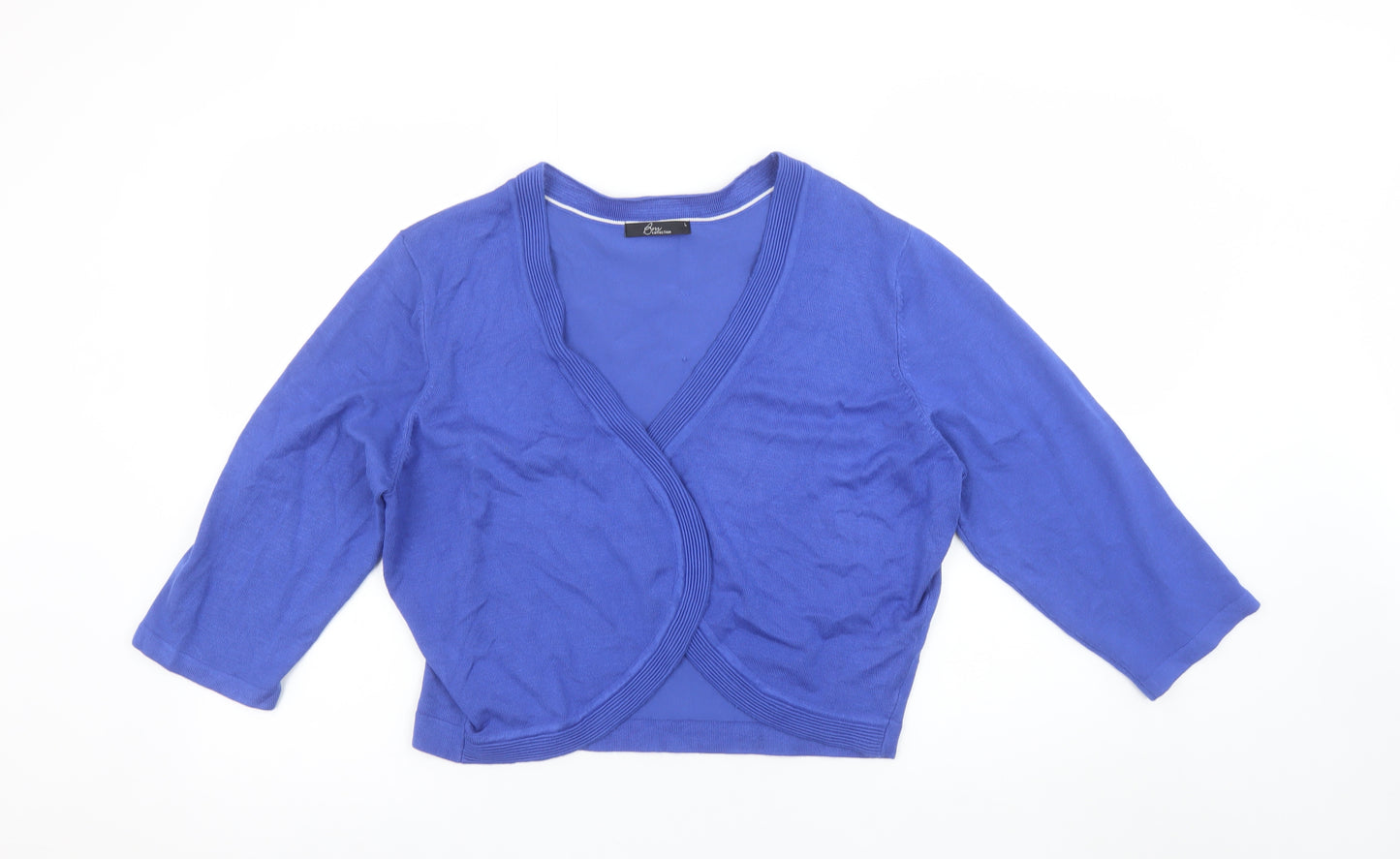 BM Collection Women’s Blue Viscose Shrug Cardigan L