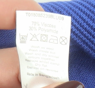 BM Collection Women’s Blue Viscose Shrug Cardigan L