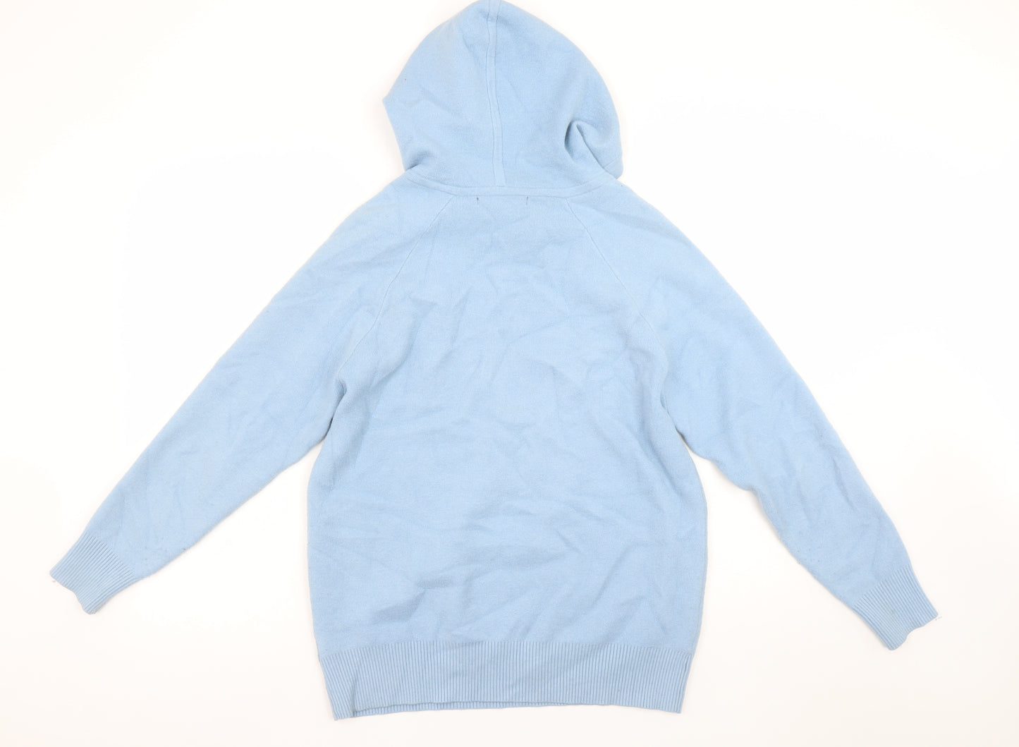 Tahari Women Blue Hooded Long Sleeve Pullover Jumper Size L