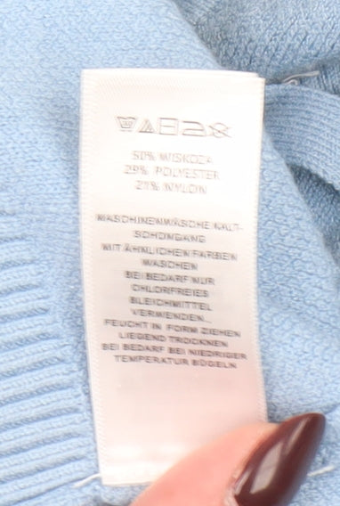 Tahari Women Blue Hooded Long Sleeve Pullover Jumper Size L