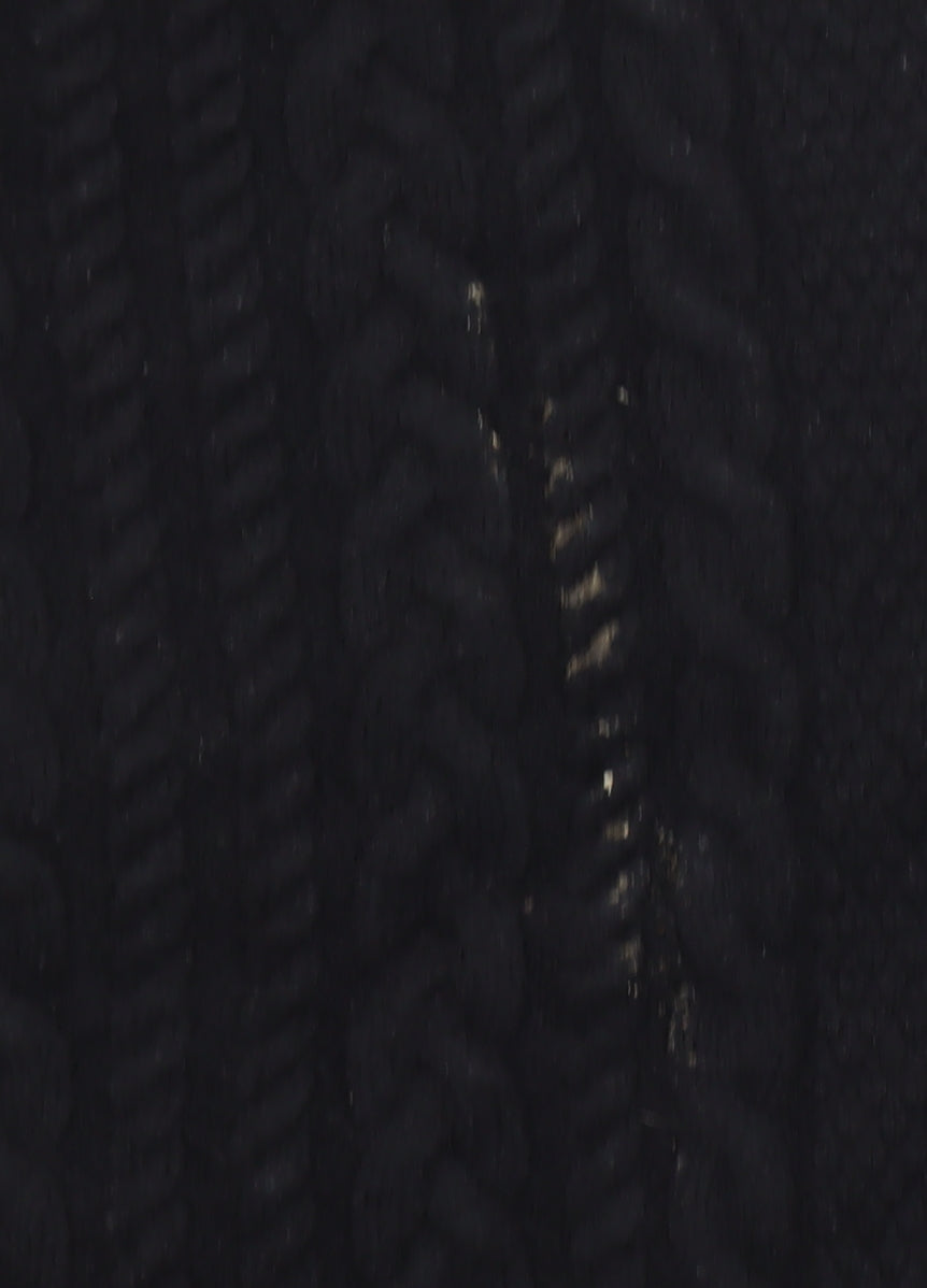 Banana Republic Womens Black V-Neck Cable Knit Jumper Size L