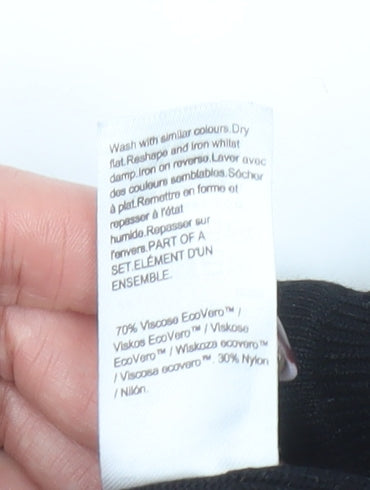 River Island Women’s Black Mock Neck Long Sleeve Button Jumper Size 14