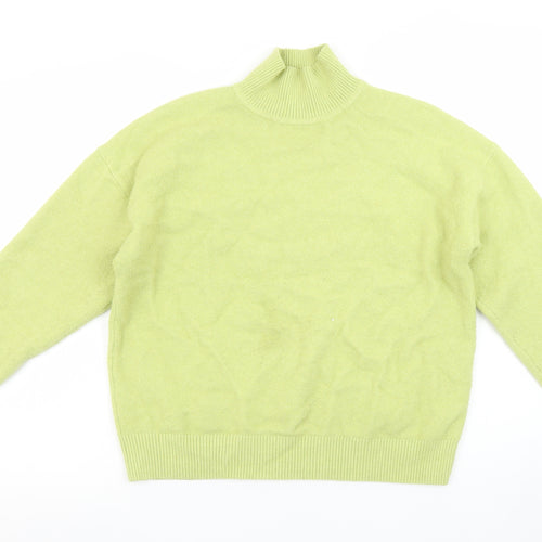Marks and Spencer Womens Green Roll Neck Knit Jumper Size M