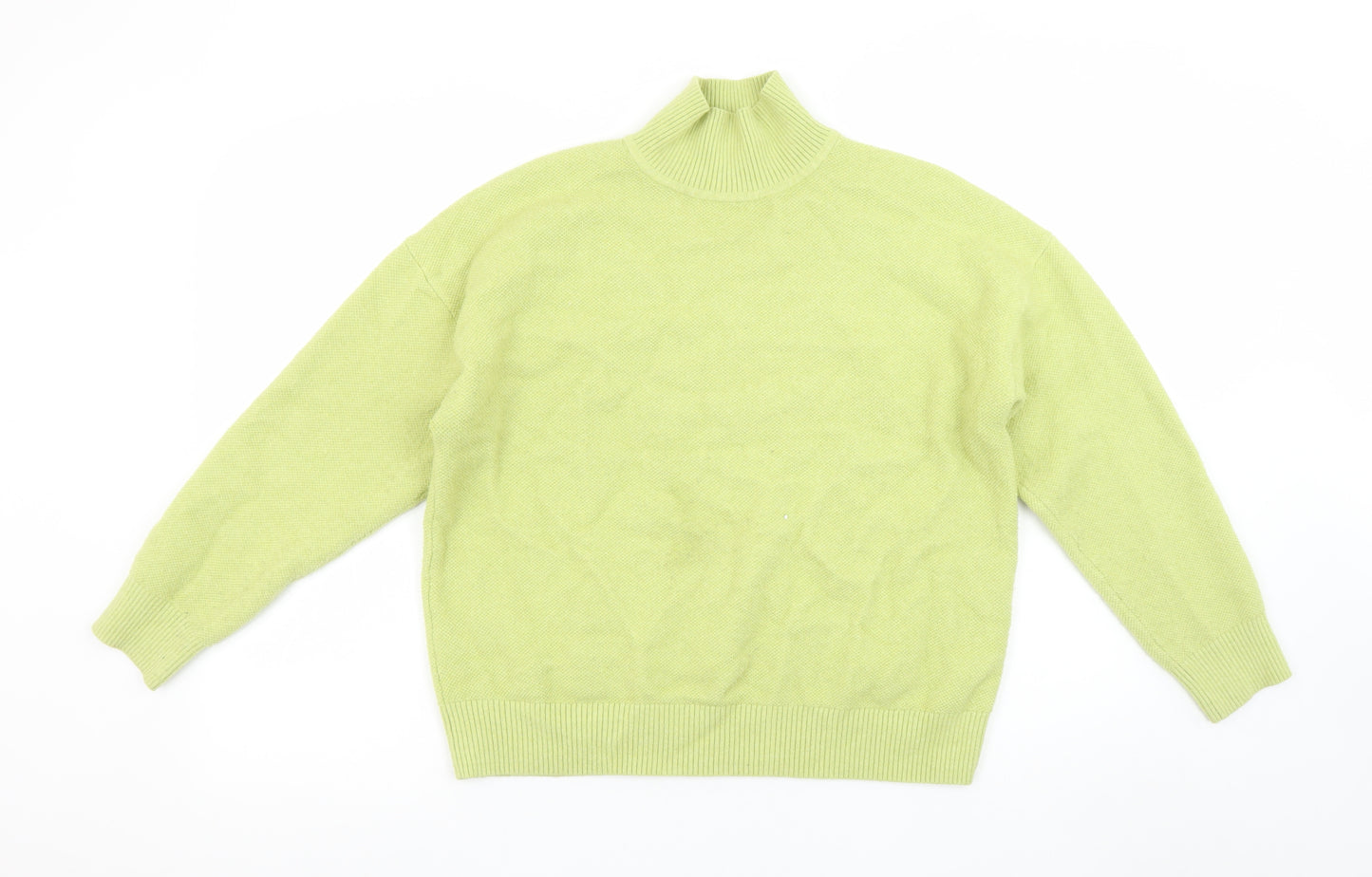 Marks and Spencer Womens Green Roll Neck Knit Jumper Size M