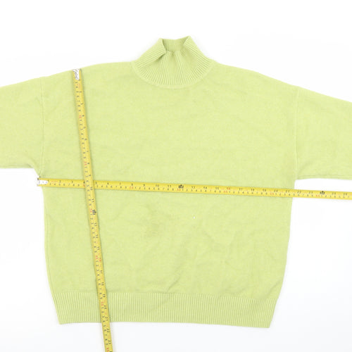 Marks and Spencer Womens Green Roll Neck Knit Jumper Size M