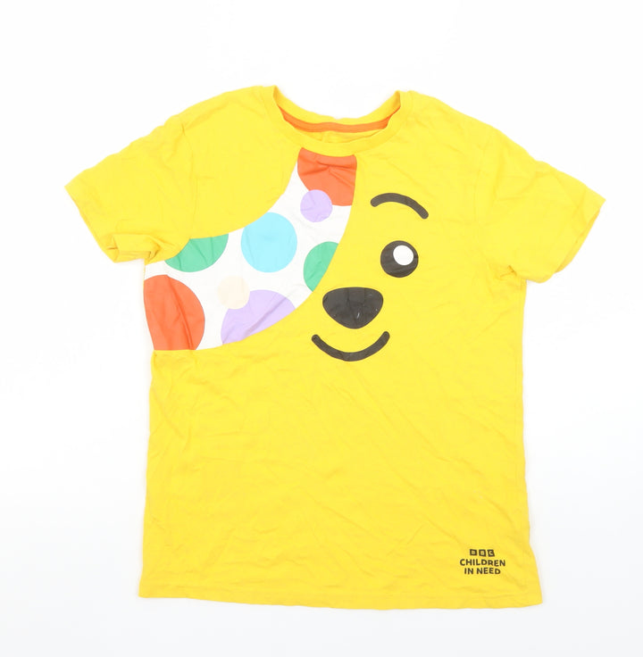 George Girls Yellow BBC Children in Need Pudsey Bear Graphic Cotton T-Shirt 10-11 Years