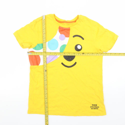 George Girls Yellow BBC Children in Need Pudsey Bear Graphic Cotton T-Shirt 10-11 Years