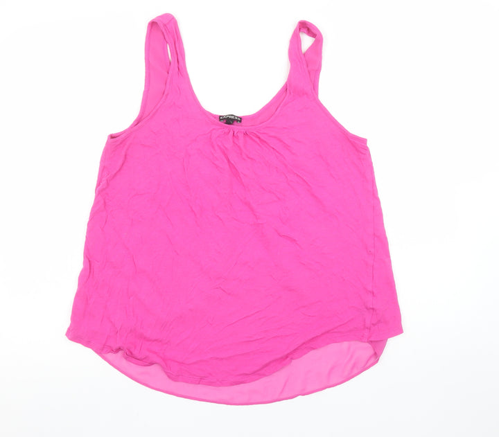 Express Women’s Pink Sleeveless Tank Top L Cotton Modal Blend