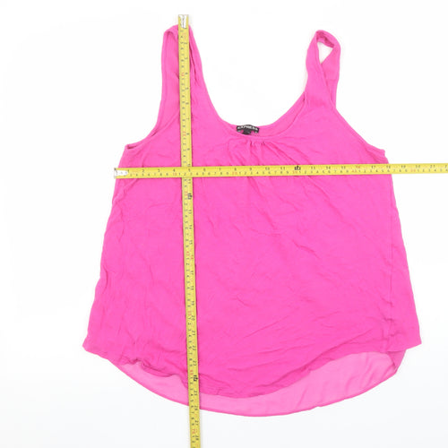 Express Women’s Pink Sleeveless Tank Top L Cotton Modal Blend