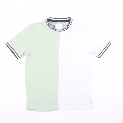 Denim & Flower Boys Green & White Colourblock Short Sleeve T-Shirt 13/14 Years