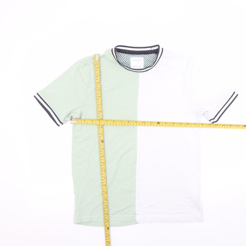 Denim & Flower Boys Green & White Colourblock Short Sleeve T-Shirt 13/14 Years