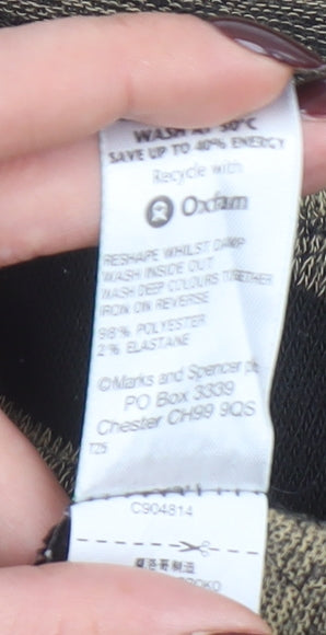 Marks and Spencer Women’s Beige Black Striped Jumper Size 12