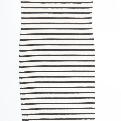 ASOS Design Womens Black White Stripe Tank Dress Size 14