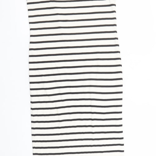 ASOS Design Womens Black White Stripe Tank Dress Size 14