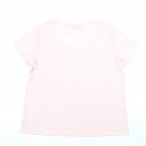 Dorothy Perkins Women’s Pink Leopard Print Short Sleeve T-Shirt Size 18