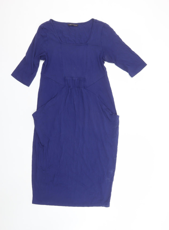 Marks and Spencer Women Blue Size 8 Shift Knee Length Dress