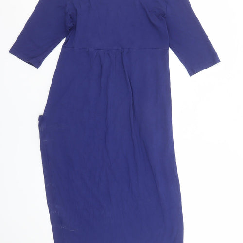 Marks and Spencer Women Blue Size 8 Shift Knee Length Dress